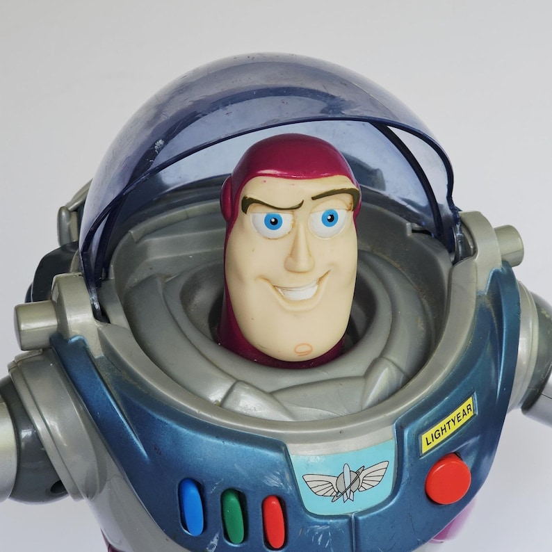 Vintage Y2K Disney Pixar Toy Story 2 Buzz Lightyear Action Figure WORKS 12" 1172 image 2