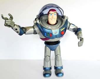 Figura de acción vintage de Buzz Lightyear de Toy Story 2 de Disney Pixar, estilo Y2K, FUNCIONA, 30 cm (12") 1172