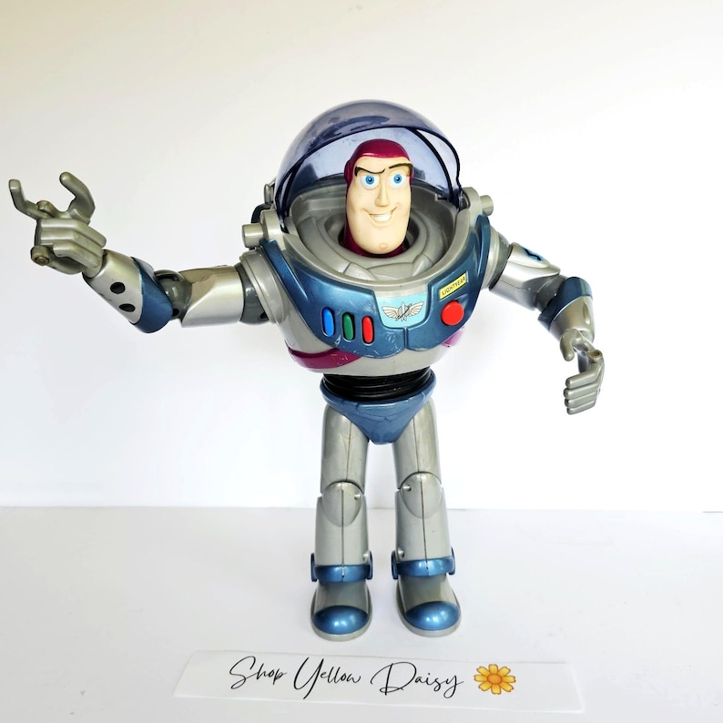 Vintage Y2K Disney Pixar Toy Story 2 Buzz Lightyear Action Figure WORKS 12" 1172 image 1
