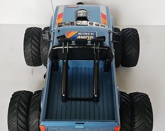 Vtg Nikko Winch 4WDS Monster Truck Blue RC Off-road Pickup Remote