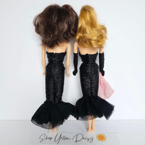 1960 barbie black dress Mattel Solo in the Spotlight Reproduction Dolls Lot of 2 This iconic 1960’s Barbie