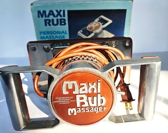 Masajeador personal eléctrico Maxi Rub de estilo vintage, resistente, para alivio muscular (en caja)