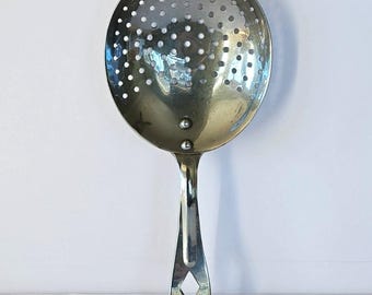 Vintage Julep Cocktail Strainer Irvin Ware Chrome Barware Made in USA 1942