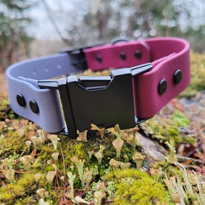 Quick Release Adjustable Biothane® Dog Collar, Adjustable Side Release Biothane Dog Collar, Waterproof Dog Collar, Vegan Leather Dog Collar