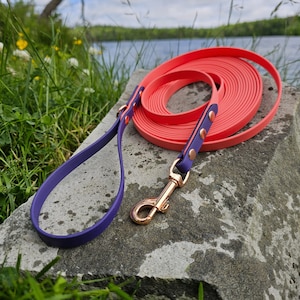 1/2&quot; Long Line Biothane® Waterproof Leash - 1/2&quot; longline, Waterproof longline, Vegan Leather longline