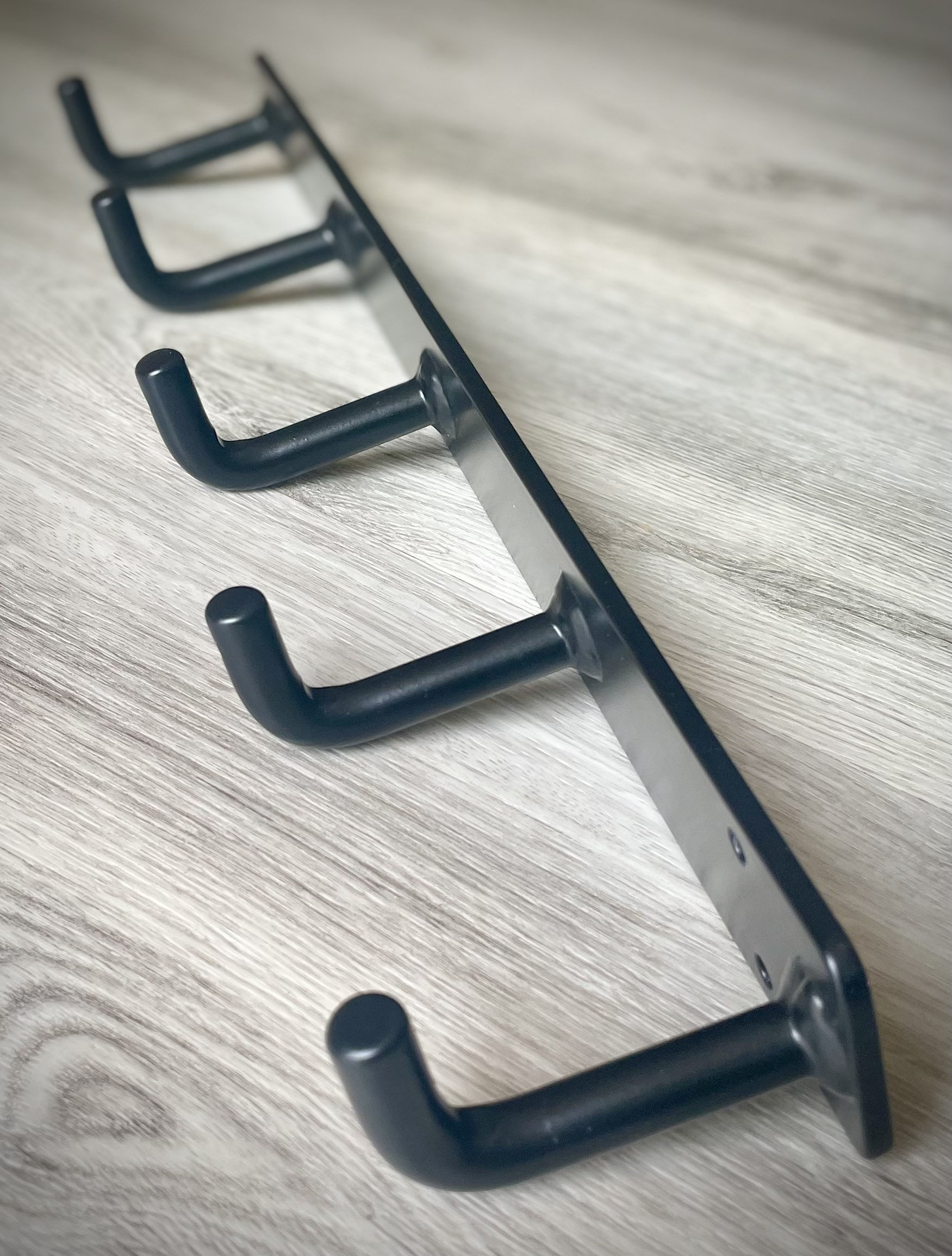 Metal Wall Hook Rack Black, Wall Hook Rack Black Farmhouse, Wall Mounted  Hooks, Wall Mounted Coat Rack Farmhouse, Wall Hooks Made in USA 