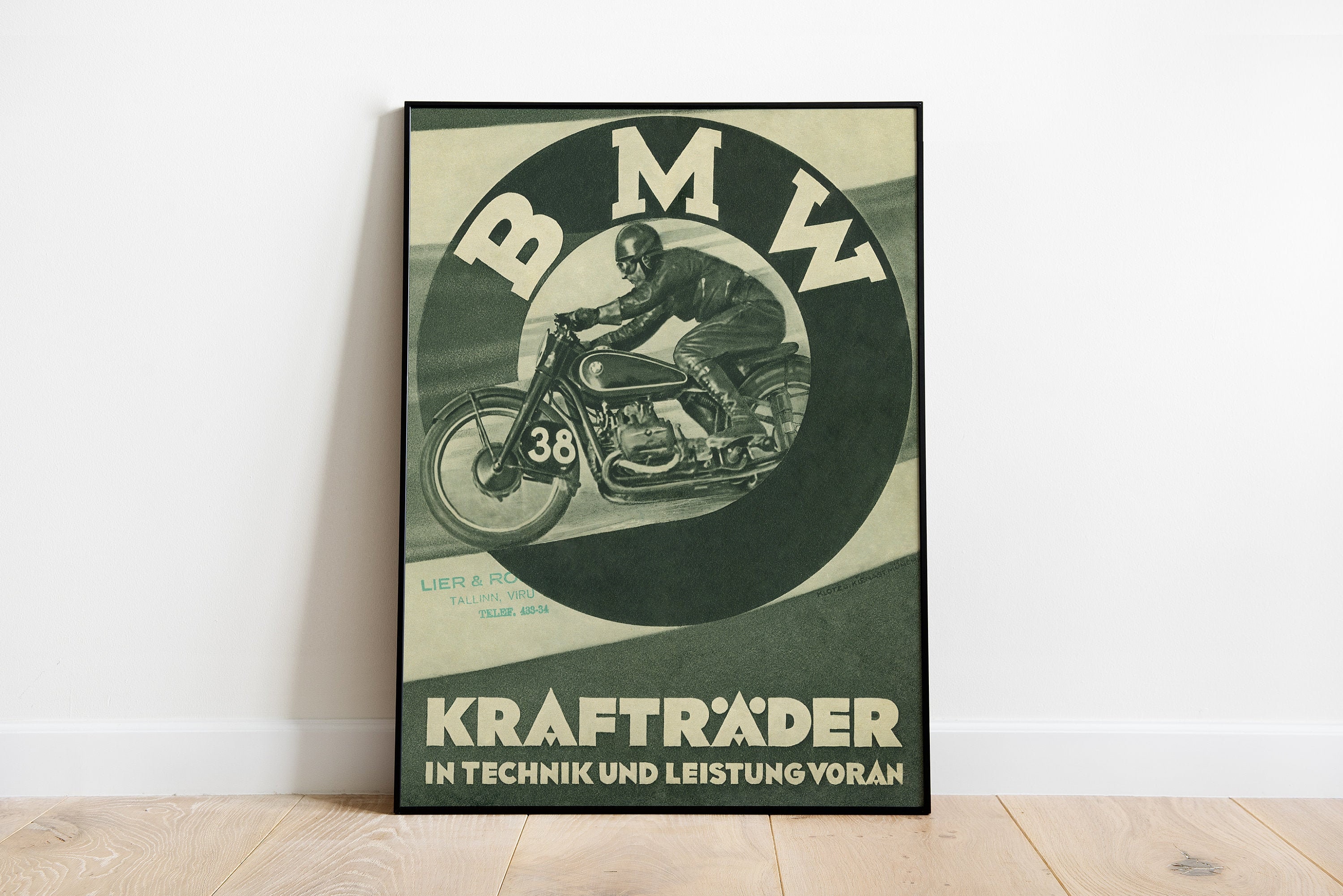 BMW Krafträder Motorcycles 1930's Brochure Poster, Vintage