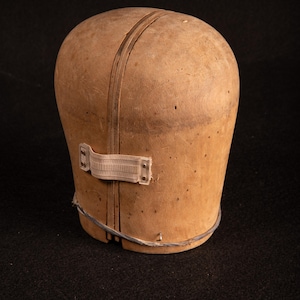 Wooden Factory Hat Form, Hat Block, Hat Form, Hatmakers Tool, Solid Wood Hat Block, Wooden Head Form,