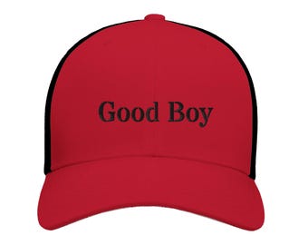 Bestickte Baseballkappe „Good Boy“ – Atmungsaktive Trucker-Mütze für Herren