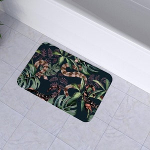 DARK JUNGLE  colourful nonslip bathmat, bathroom rug