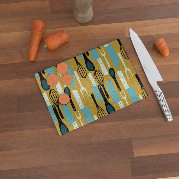 MCM KITCHEN UTENSILS Glass chopping mat/worktop saver available in 3 sizes