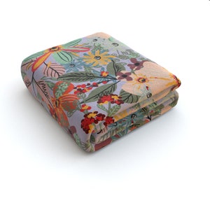 WILDFLOWERS soft large blanket throw, available in 2 sizes