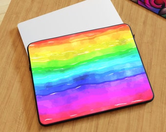 WATERCOLOUR RAINBOW laptop sleeve for ipad, mac, notebook ect, available in 4 sizes