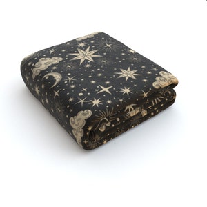 CELESTIAL STARS soft large blanket throw, available in 2 sizes