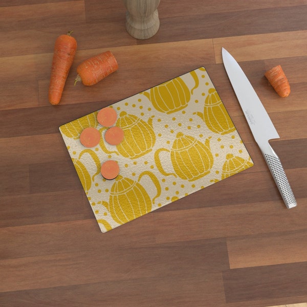 TEA TIME Glass chopping mat/worktop saver available in 3 sizes
