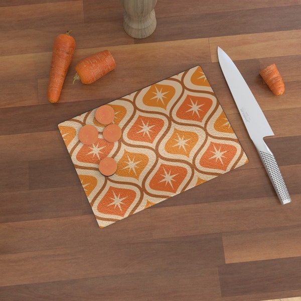 ORANGE ATOMIC Glass chopping mat/worktop saver available in 3 sizes