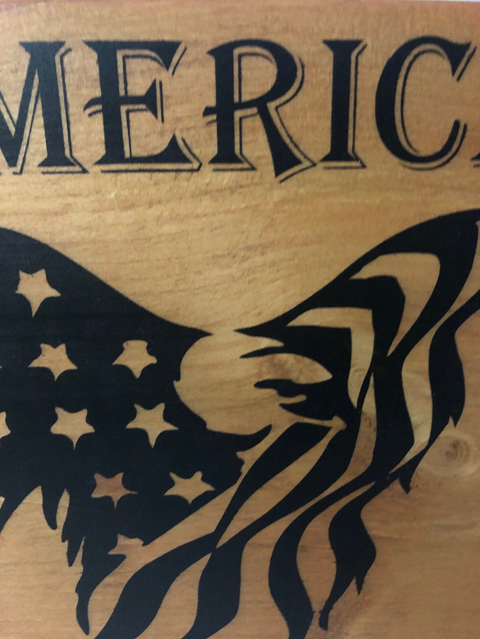 American Eagle Flag Sign Rustic Sign Patriotic Sign Etsy