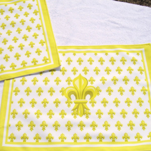 Placemat approx. 44 x 33 cm, fleur de lys, french lily, royal, royal, symbol, flower, nobility