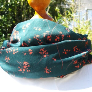 Wide viscose/organic jersey loop scarf infinity scarf viscose stalks bottlegreen, Mind the Maker, coral, bottle green, double layered
