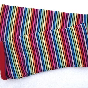 Rainbow, wrist warmers, cuffs, arm warmers, stripes, stripes, LGBT, red, yellow, blue, green, orange, pink, colorful, cotton image 2