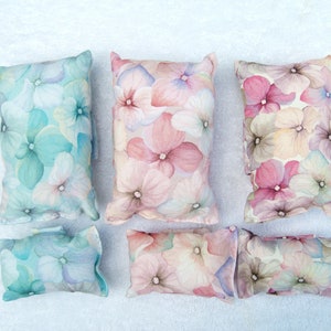 Hortensie, Portkissen Gurtkissen Chemokissen Herzschrittmacher Chemo Krebs BH Brustkrebs Sitzgurtkissen, rosa, blau, flieder