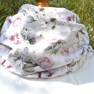 Shabby chic, Rosalie, Rosen, Aquarell, romantisch, Loop, Schal, Jersey, Blumen, floral, Rosenblüten und Blätter Bild 9