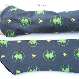 Froschkönig cuffs arm warmers jersey wrist warmers anthracite frog prince cotton