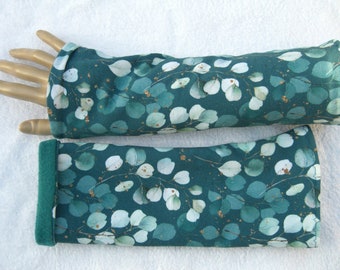 Eucalyptus Eucalyptus cuffs, fingerless gloves, inside cuddly sweat, cotton-jersey Oeko Tex