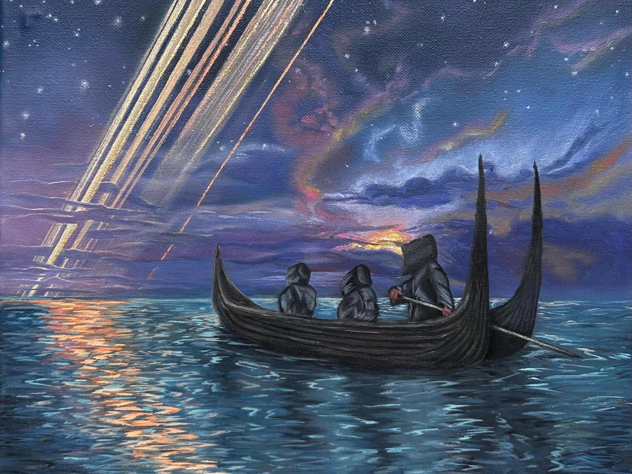 Starship Flight 7 | Original Oil Art | Painting | - Etsy