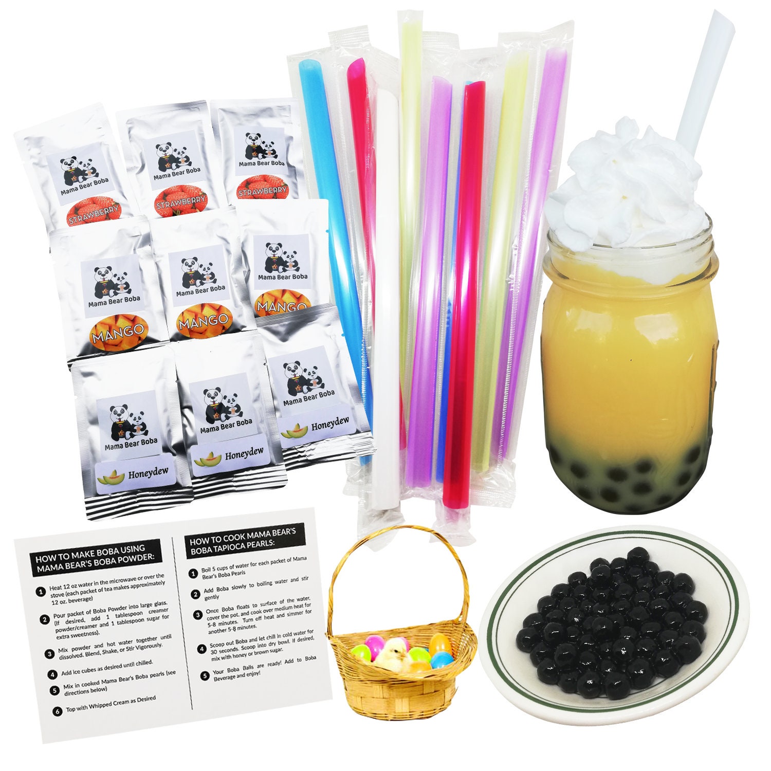 Instant Boba Kit SPRING FRUIT Ostern Spaß Sampler Boba Bubble Etsy