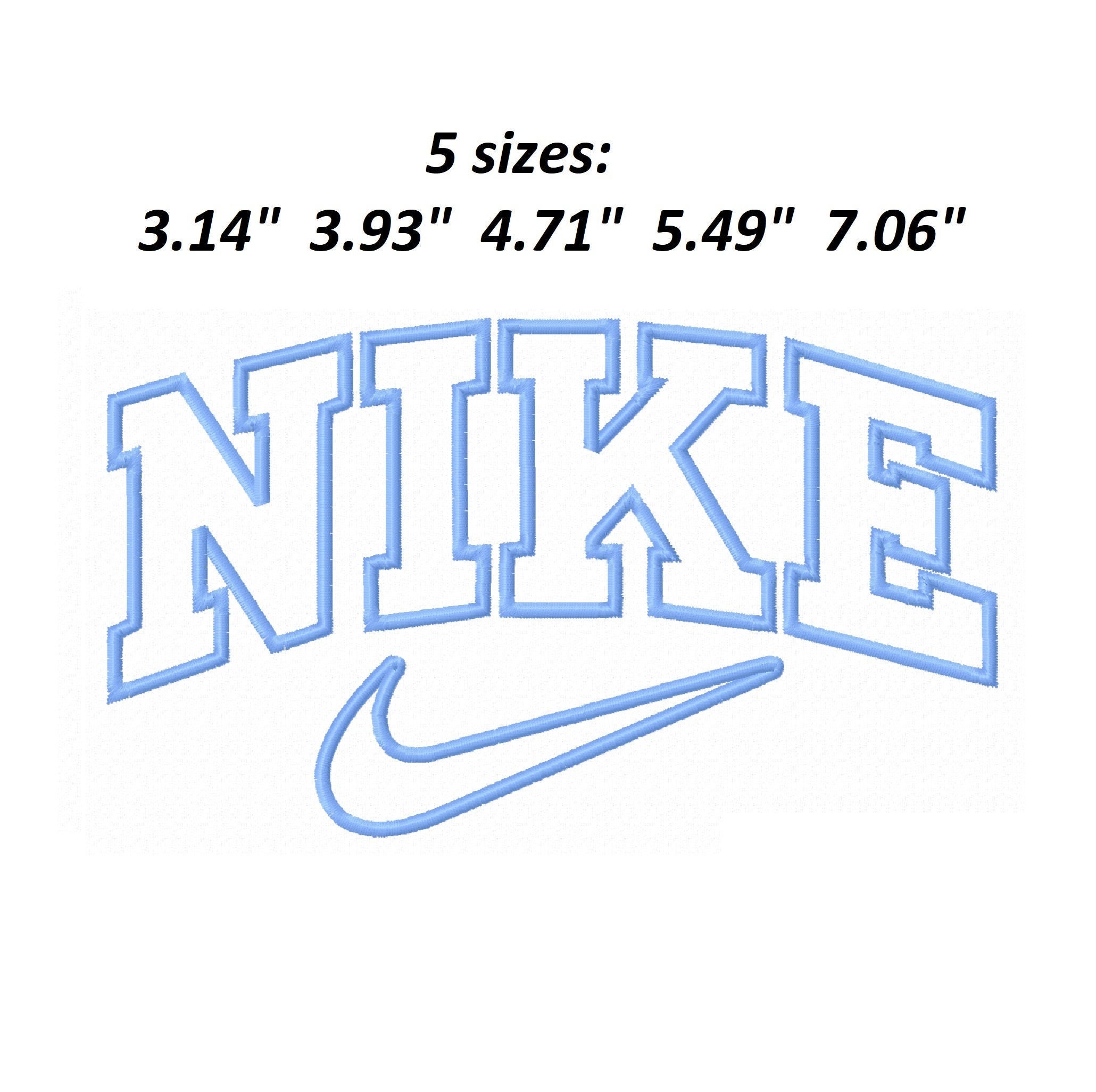 N1ke Vintage Embroidery Design, 5 sizes, Instant Download #49