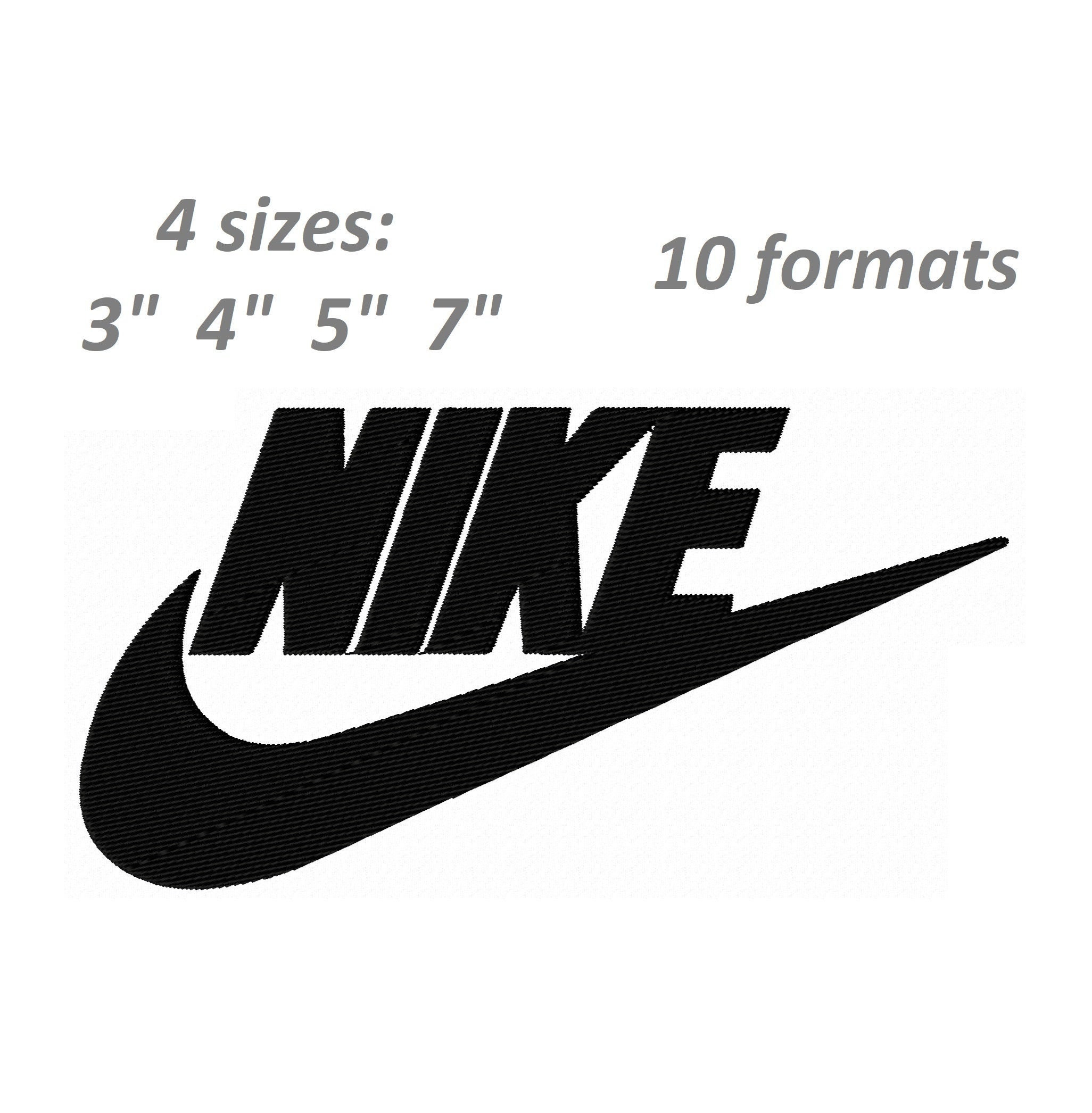 N1ke logo Embroidery Design, 4 sizes, 10 formats, Simple retro swoosh…