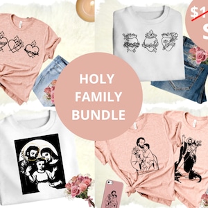 Holy Family Bundle SVG Hearts of the Holy Family Religious Faith Jesus and Catholic SVG PNG for Cricut and Silhouette