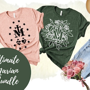 Marian SVG-bundel Katholieke Ultimate Mary-bundel Religieus geloof Jezus en Bijbel SVG PNG voor Cricut en Silhouette