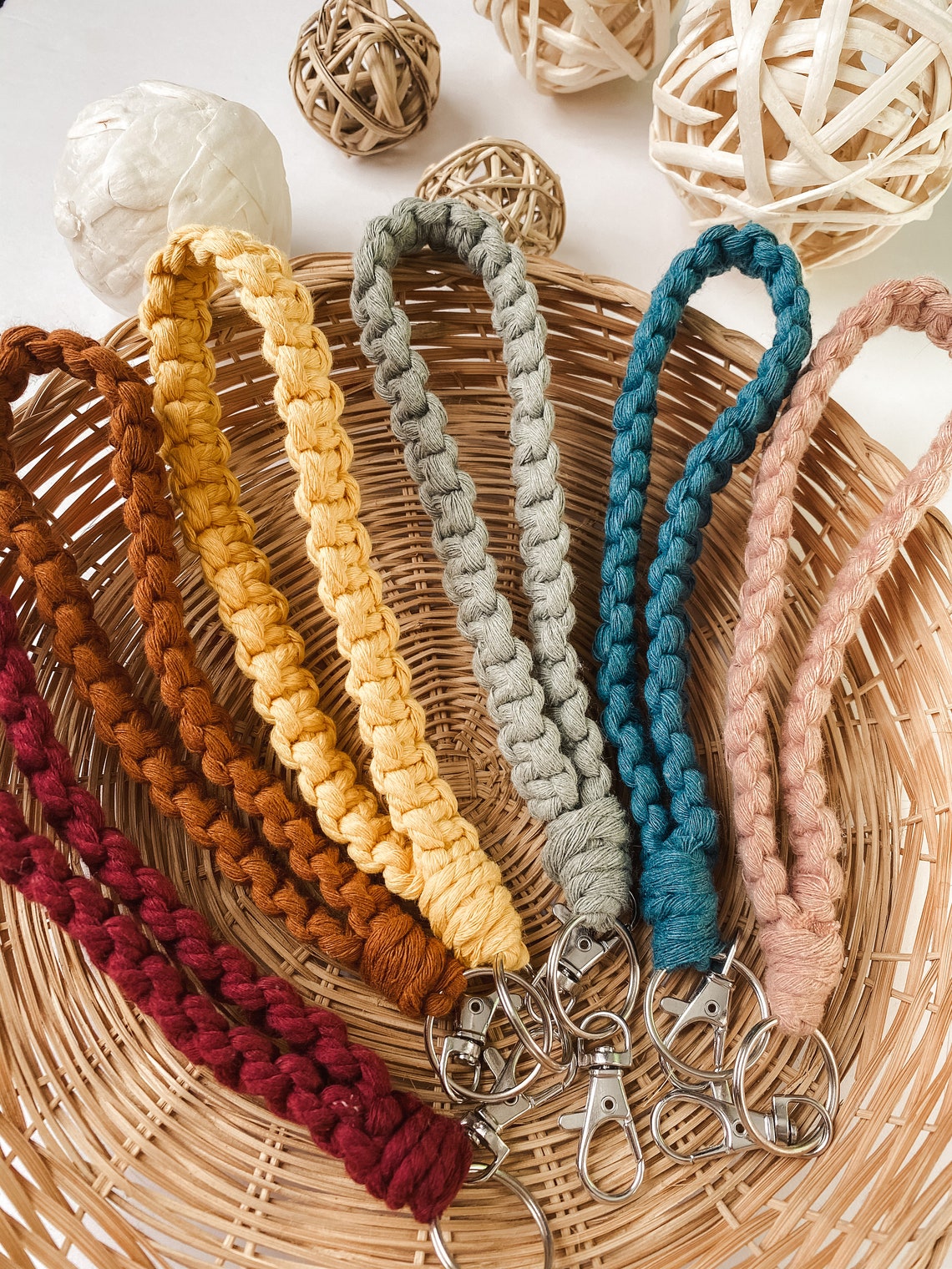 Macrame Wristlet Boho Wristlet Wrist Strap Etsy