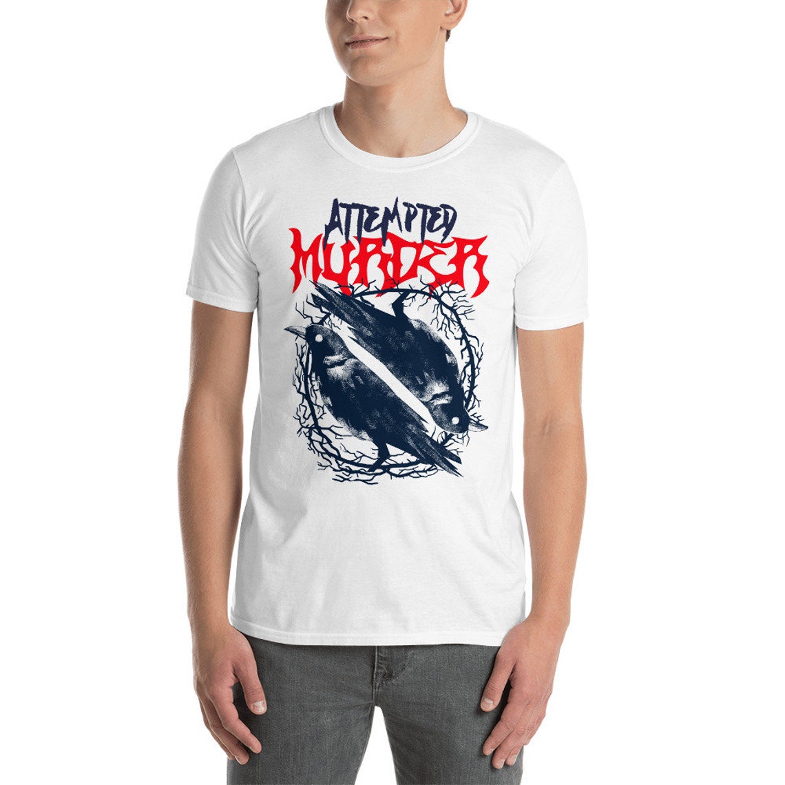 attempted murder crow t shirt