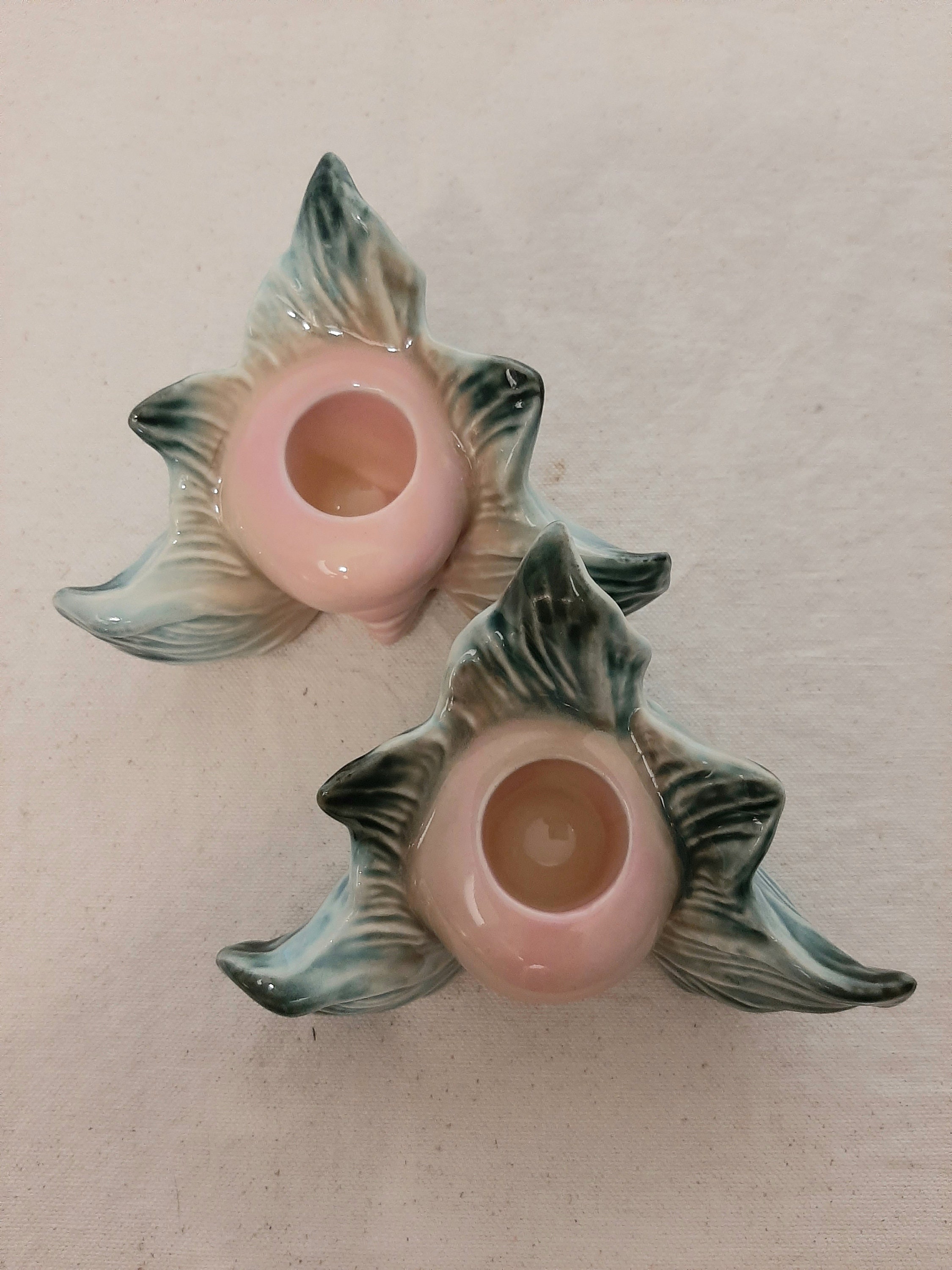 Vintage Hull USA pottery candle holders Ebb Tide E13 Etsy