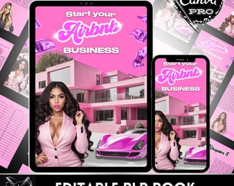 Airbnb Business Editable PLR eBook Canva Template (Digital Download)