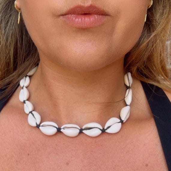 Black & White Cowrie Shell Necklace