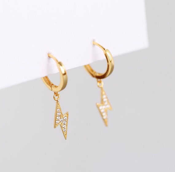 Lightning Bolt Charm Earrings