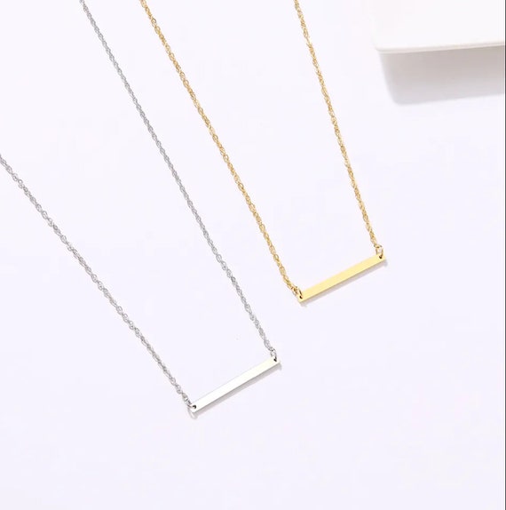 Silver Bar Necklace