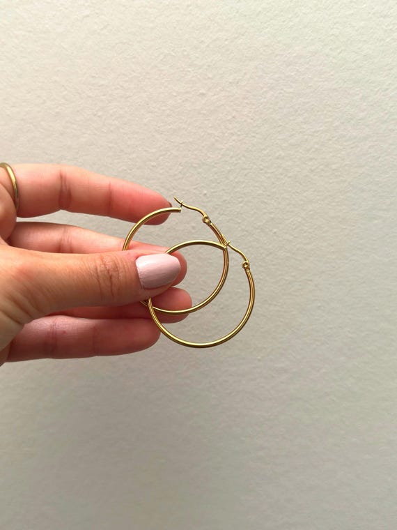 Small Latch Back Hoop Earring