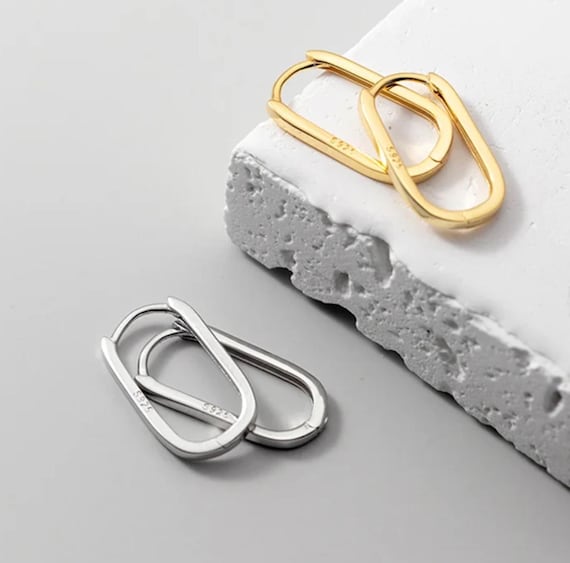 Silver Paperclip Earrings
