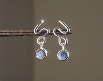 Kyanite Wire Snake Earrings