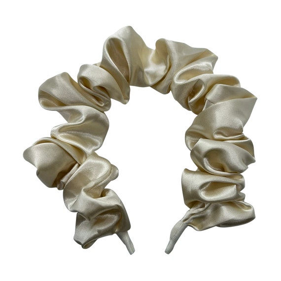 Silky Headband | Luxury Handmade Satin | Ruffle Crown Hair 