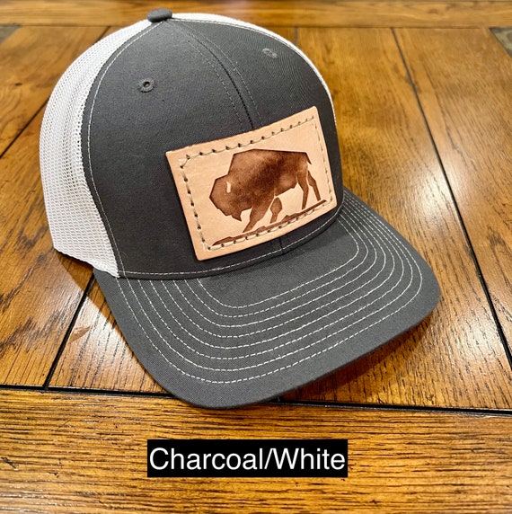 Brown and White Snapback Hat with Buffalo Design il_1080xN.1287199610_k69v.jpg main image 4