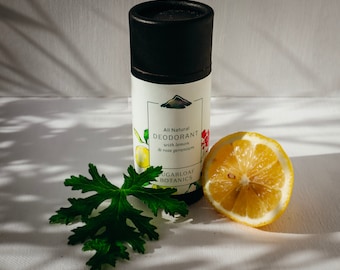 Lemon and rose geranium deodorant balm