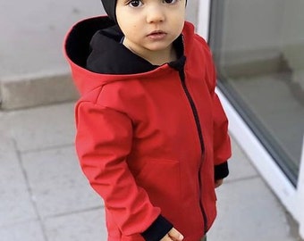 Kurtka typu softshell, kurtka outdoorowa, wiatroszczelna, wodoodporna, z kapturem i kieszeniami