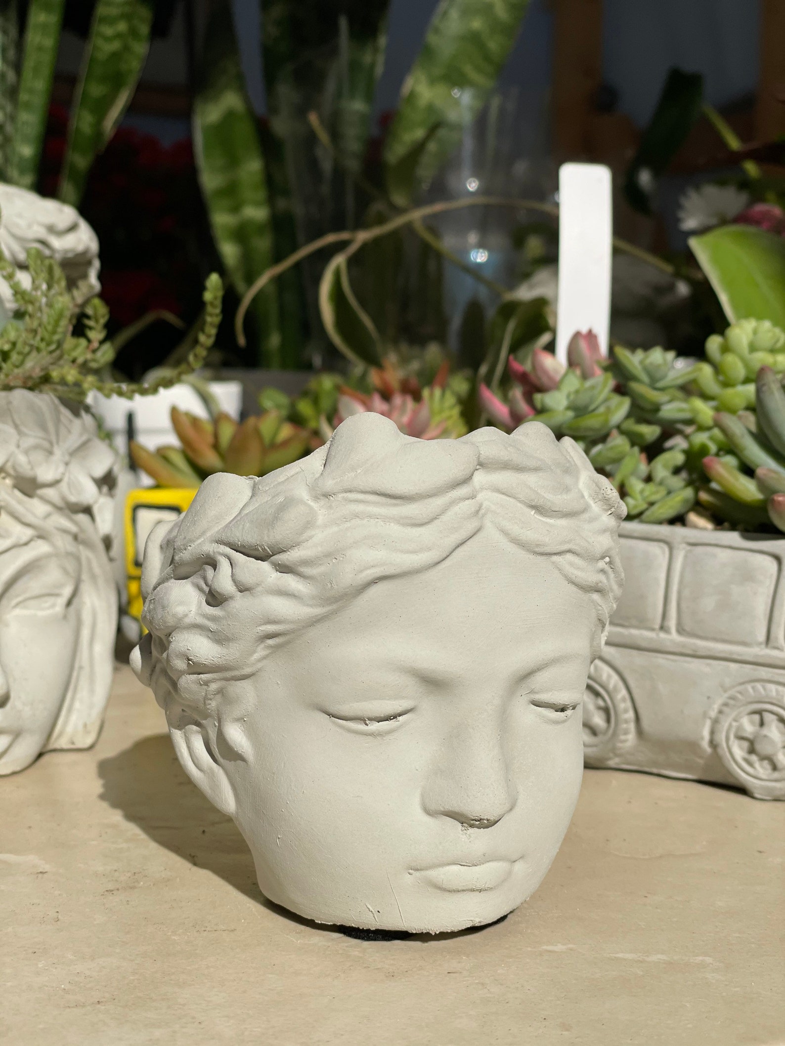 Greek Goddess Head Planter Etsy