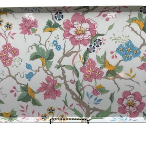 1988-1991 Villeroy & Boch “Chintz” Floral Tray. Large Vintage Tray. Made in Italy. 17.5” Long x 11.75” Wide.  Melamine Material.